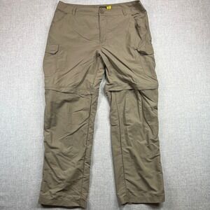 Cabela's Convertible Cargo Hiking Pants 38x31 Tan Nylon Travel Outdoor‎ Gorpcore